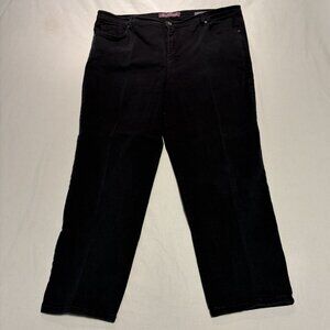 Gloria Vanderbilt Womens Black Jeans Size 22W Straight Leg